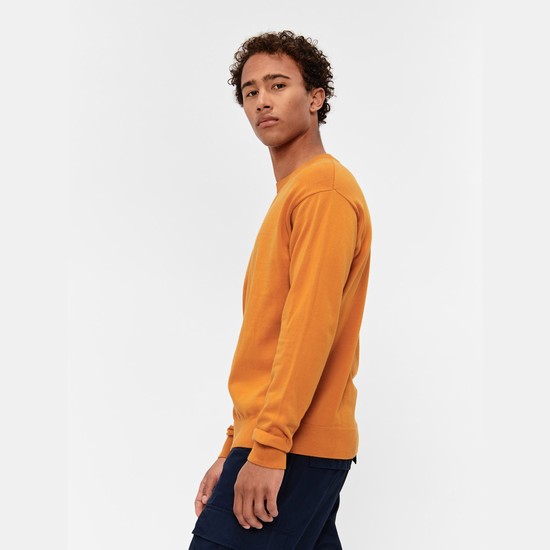 Aigle Organic Coton Crew-neck Sweatshirts Men Orange ZA-60287